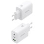 Aisens Cargador de Pared GaN 67W con 2x USB-C y 1x USB-A - Blanco